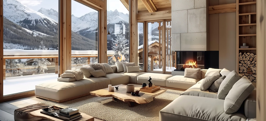 Programme immobilier neuf Megève avec vue panoramique sur le Mont-Blanc